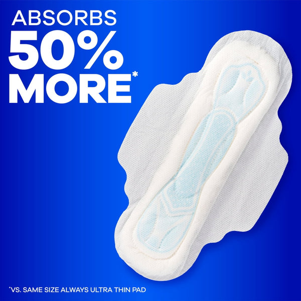 Always Maxi Pads with Wings, Size 2, Long Super, 60 Count