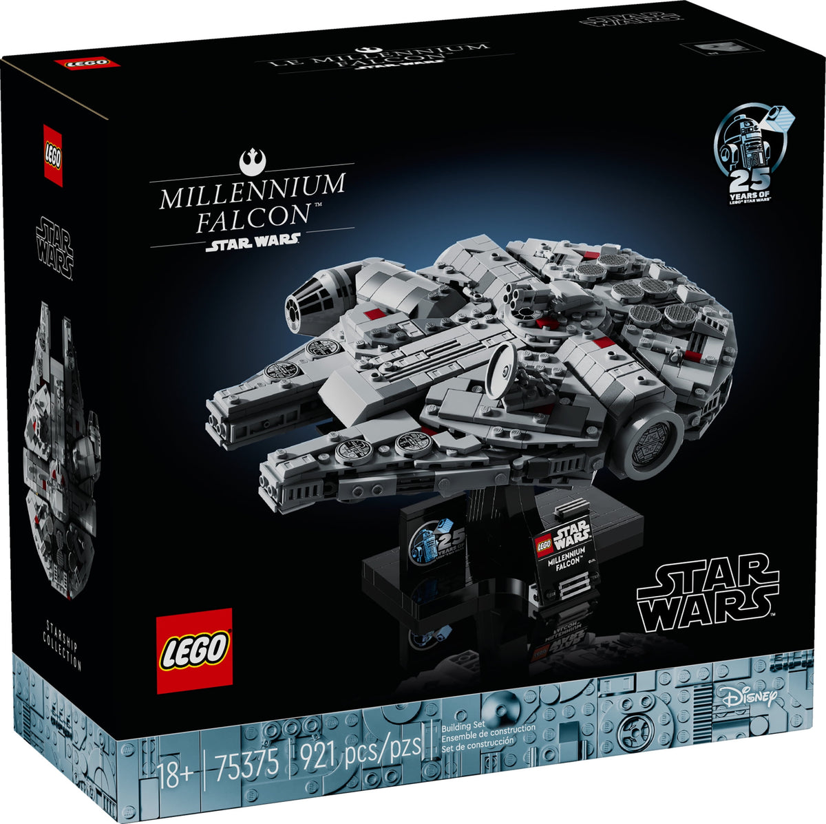 LEGO Star Wars: A New Hope Millennium Falcon 25th Anniversary Buildable Starship Model, Collectible Star Wars Home Décor, Building Set for Adults