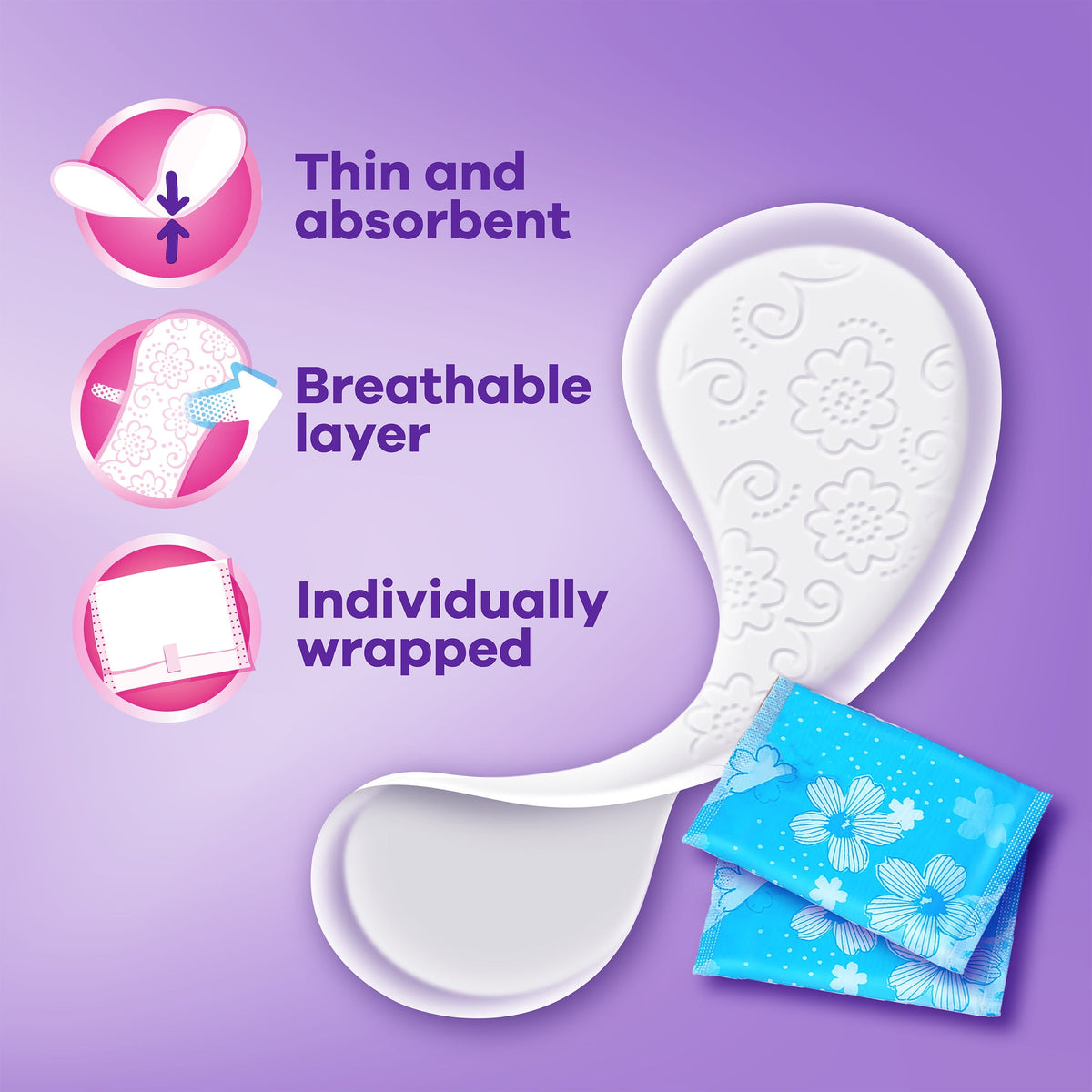 Always Panty Liners, Daily Fresh, Thin Regular Length, Unscented liners, 120 Count