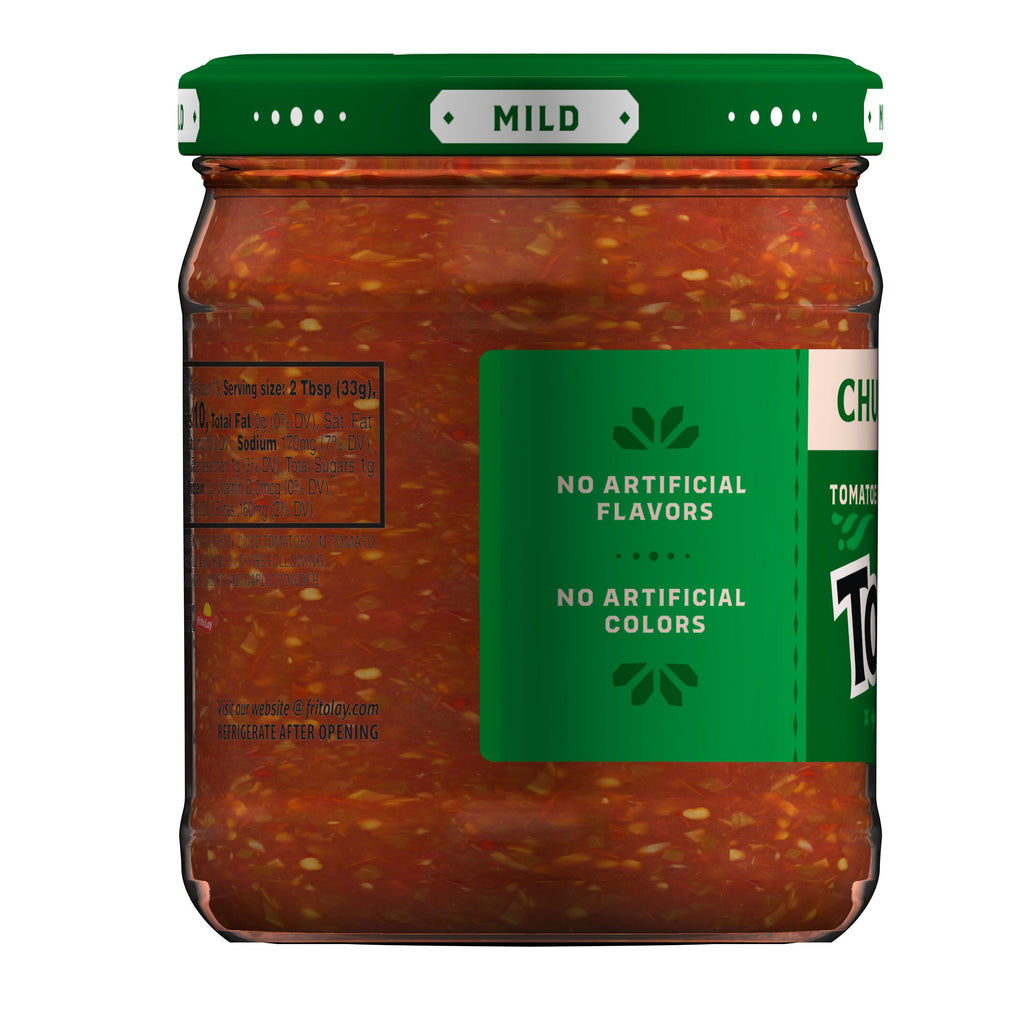Tostitos Mild Chunky Salsa, No Artificial Colors, No Artificial Flavors, 15.5 oz Jar