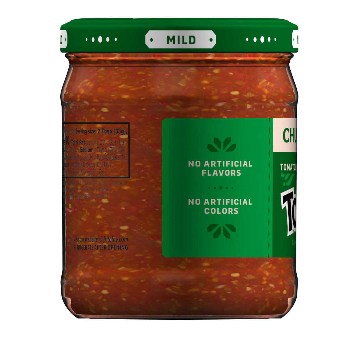 Tostitos Mild Chunky Salsa, No Artificial Colors, No Artificial Flavors, 15.5 oz Jar