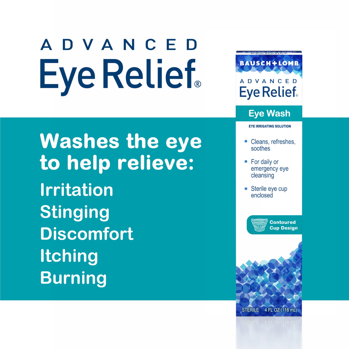 Advanced Eye Relief Eye Wash for Eye Cleansing, 4 fl oz