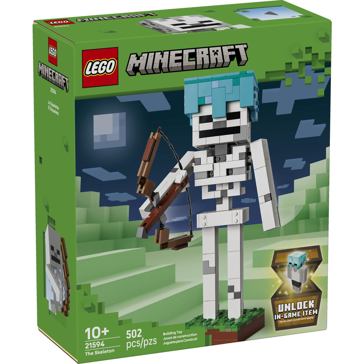 LEGO Minecraft The Skeleton Building Toy Figure 21594, Ages 10+