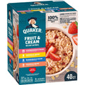 Quaker Instant Oatmeal Variety Pack, Fruit & Cream, 40 ea