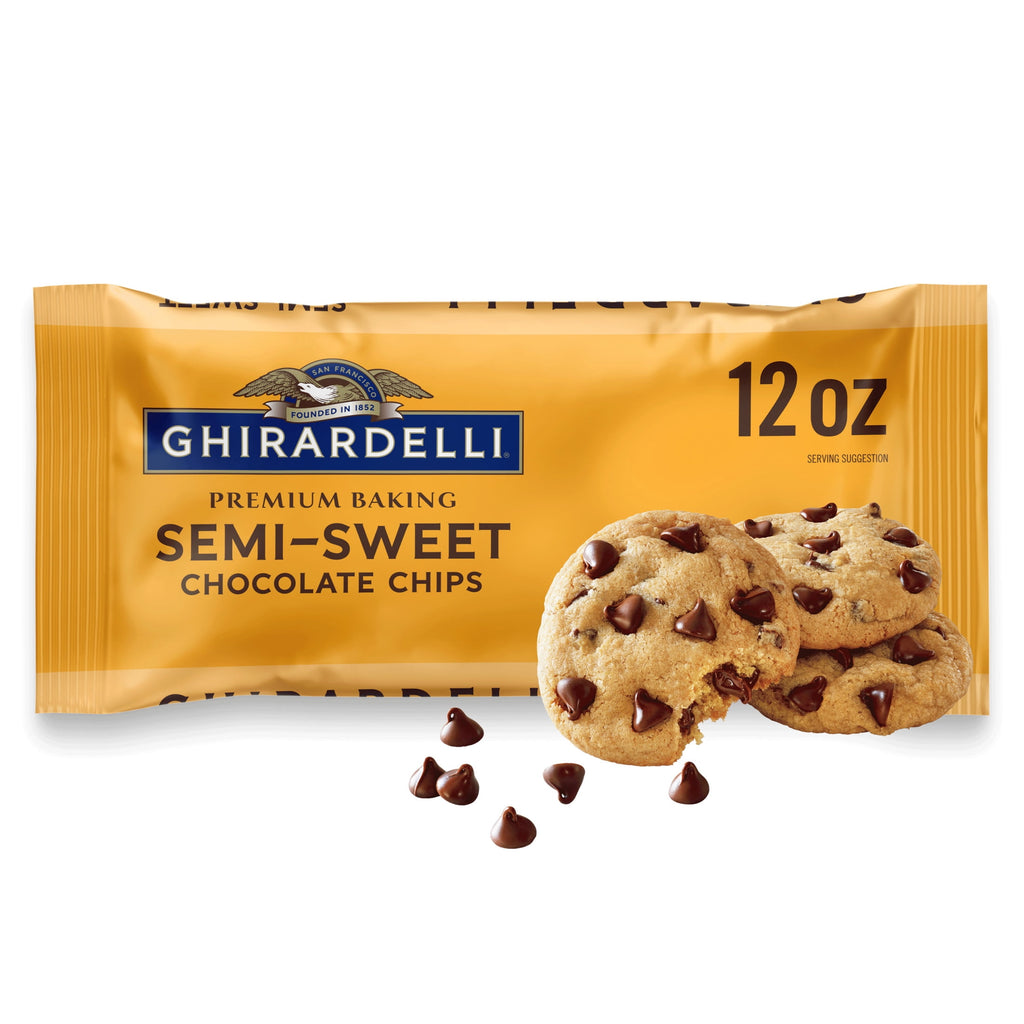 GHIRARDELLI Semi-Sweet Chocolate Premium Baking Chips Chocolate Chips for Baking, 12 oz Bag