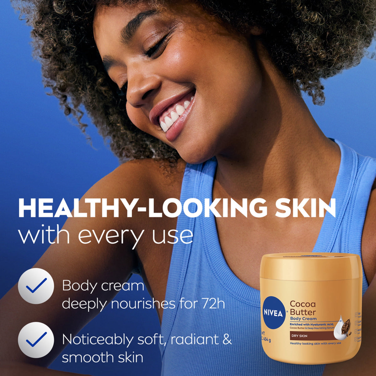 NIVEA Cocoa Butter Body Cream for Dry Skin, 16 oz