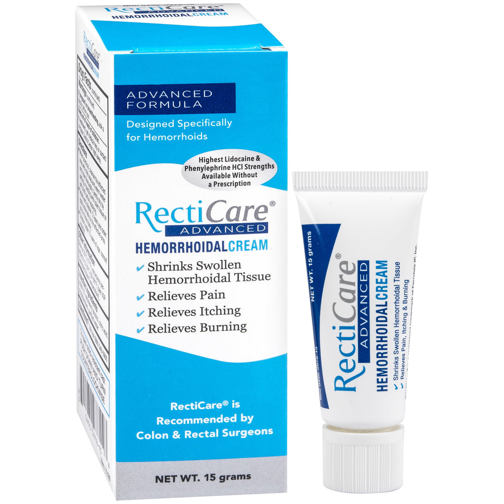 RectiCare Advanced Hemorrhoidal Cream, with Lidocaine & Phenylephrine HCI, 15 Grams