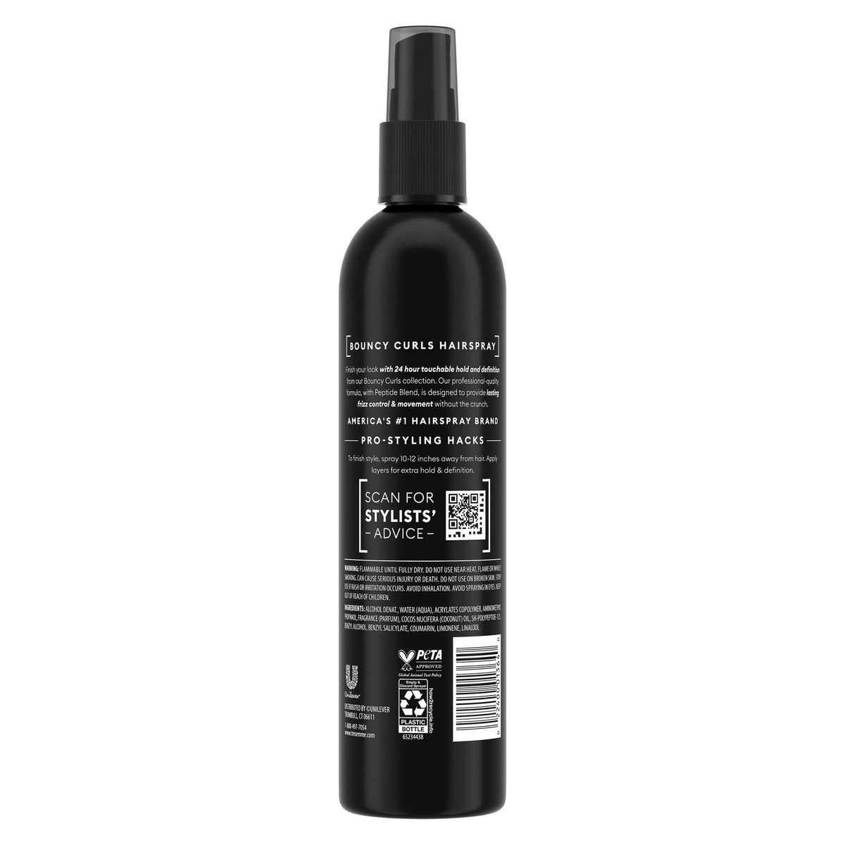 Tresemme Flawless Curls Women's Hairspray with Coconut and Avocado Oil, 10 oz