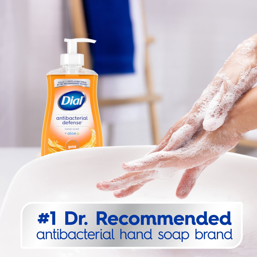 Dial Antibacterial Defense Gold Liquid Hand Soap, 11 fl oz