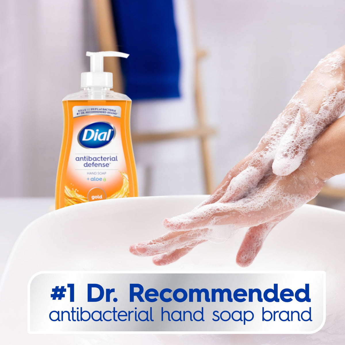 Dial Antibacterial Defense Gold Liquid Hand Soap, 11 fl oz