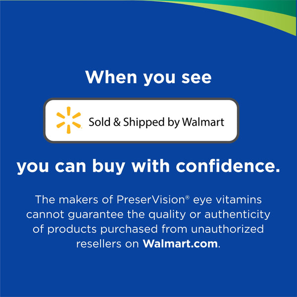 PreserVision AREDS Eye Vitamins and Minerals with Beta Carotene Softgels, 120 Count
