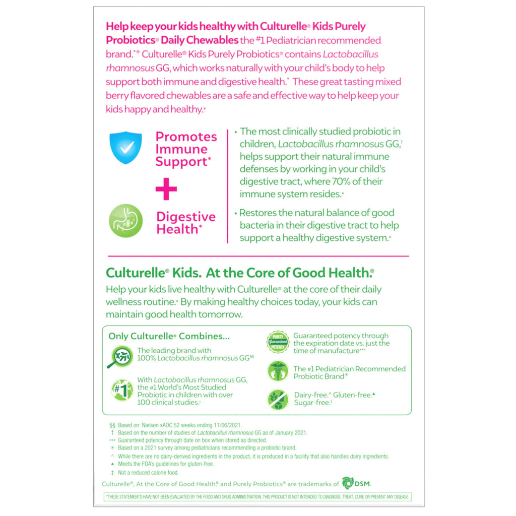 Culturelle Kids Probiotic Chewable Tablets, 60 ea