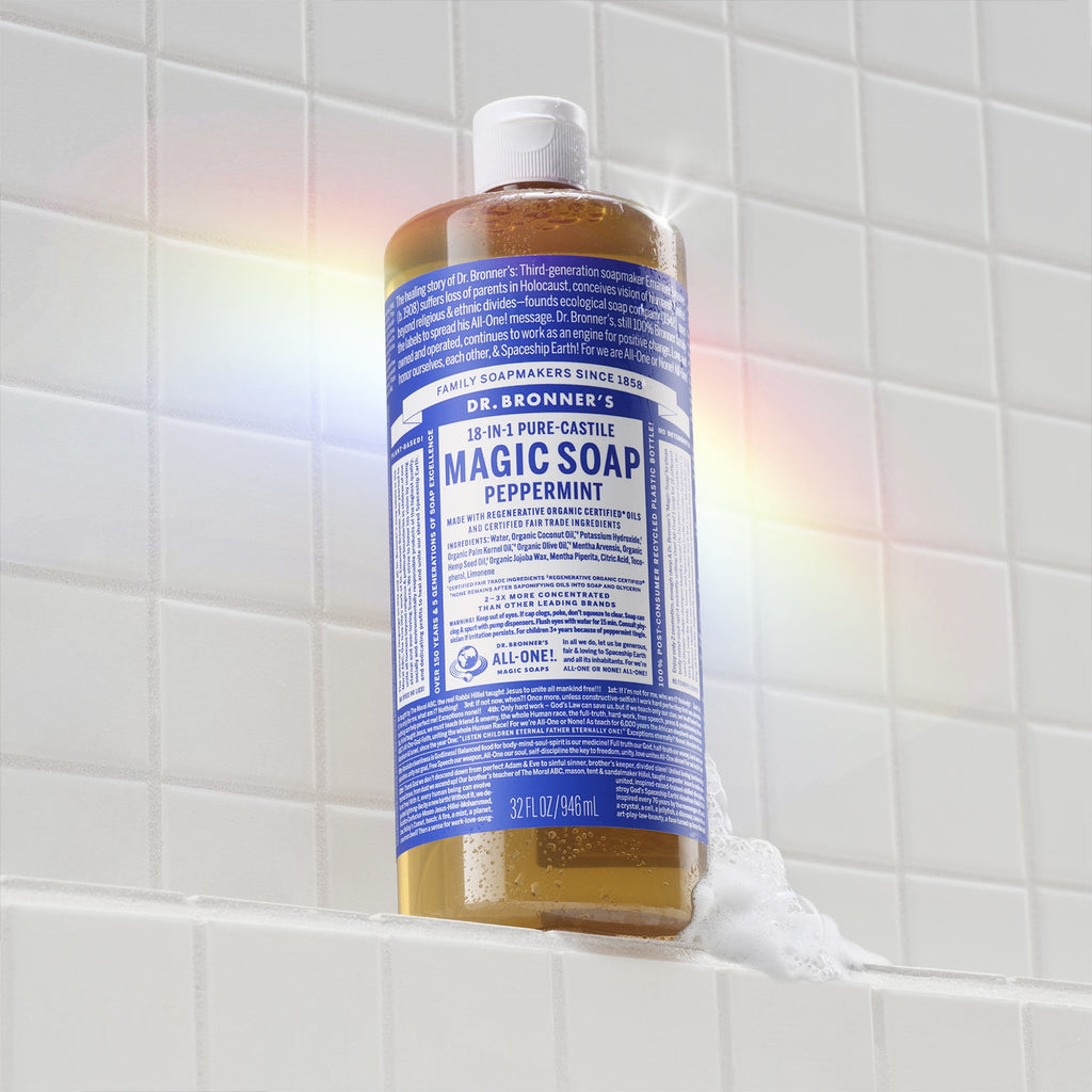 Dr.Bronner's Magic Soap, Peppermint, Pure-Castile Body Wash Liquid Soap, 32 fl oz