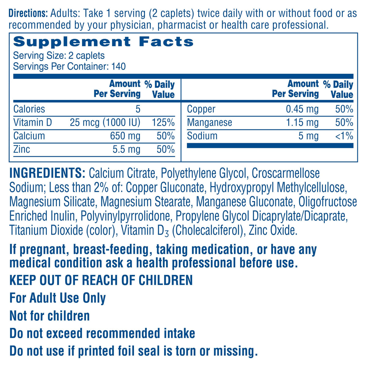Citracal Maximum Plus Calcium Citrate + D3 Caplets, 280 ea