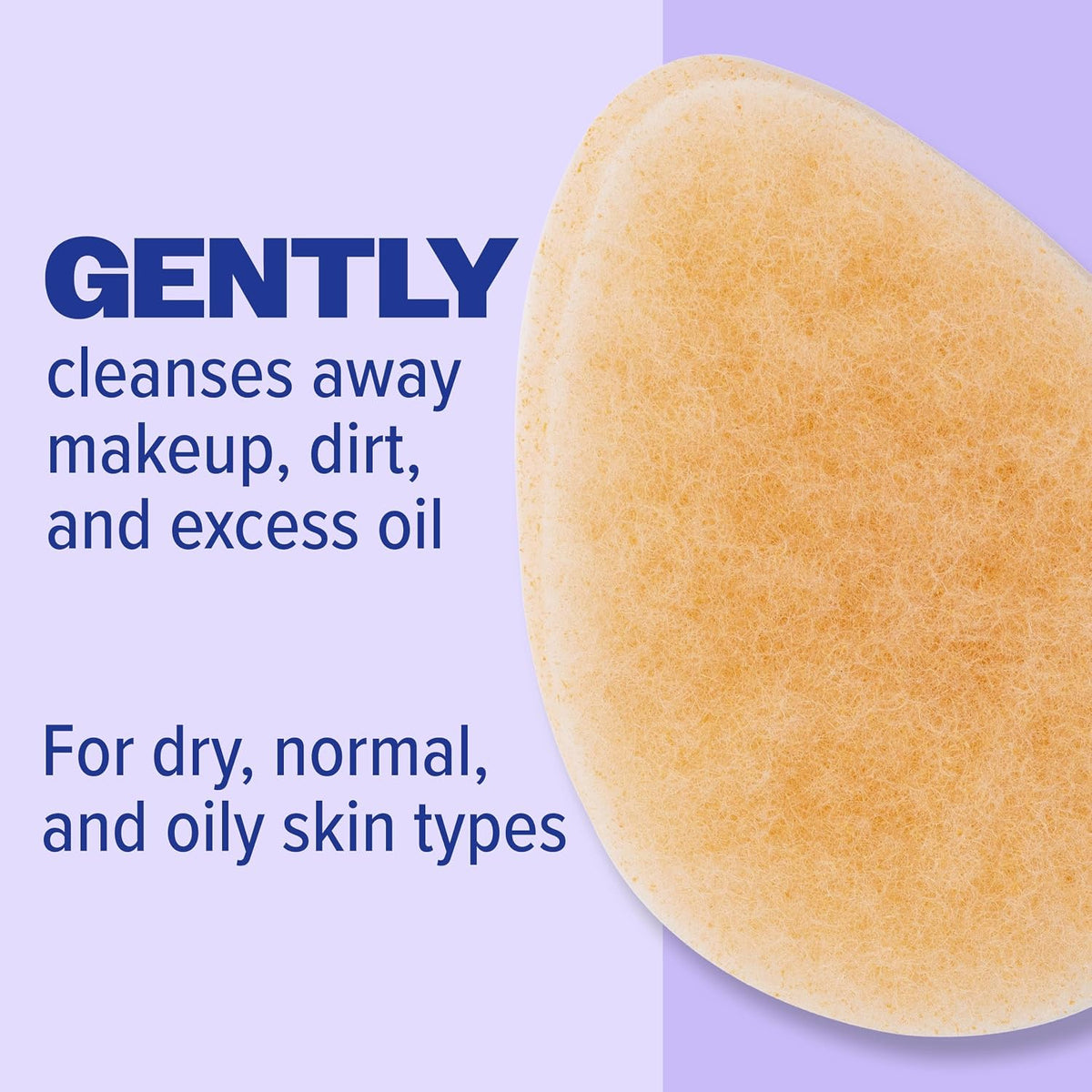 Buf-Puf Gentle Facial Sponge, Dermatologist Developed, Removes Deep Down Dirt & Makeup That Causes Breakouts and Blackheads, Reusable, Exfoliating