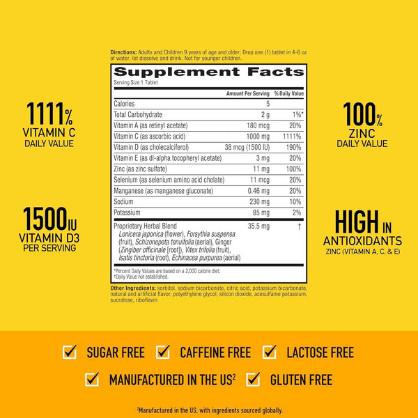 Airborne Effervescent Tablets, Zesty Orange, 30 ea - OTC Shoppe Express