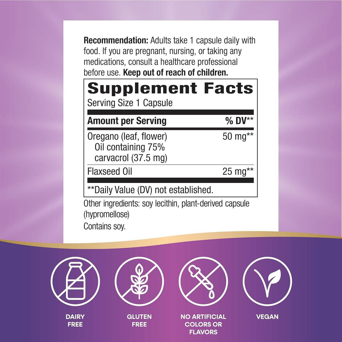 Nature's Way Oregano Oil, Standardized, Liquid VCaps, 60 ea - OTC Shoppe Express
