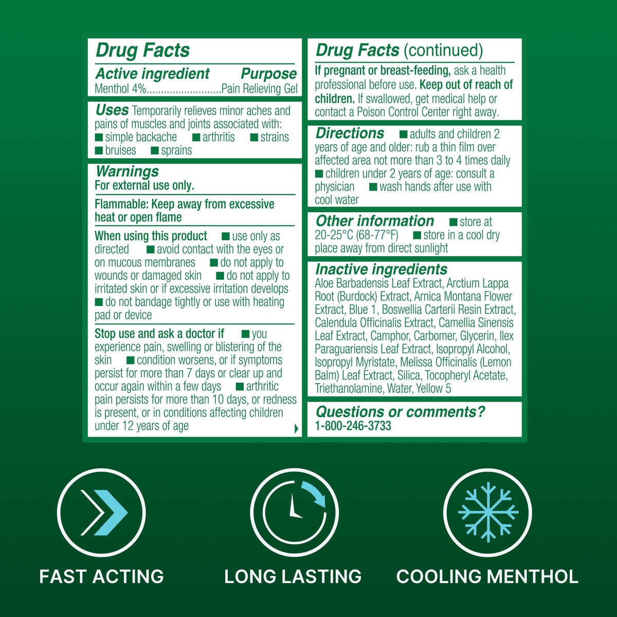 Biofreeze Arthritis Pain Relief Roll‑On, For Joint, Muscle & Back Pain Relief, OTC & HSA Eligible, Menthol, 2.5 FL OZ