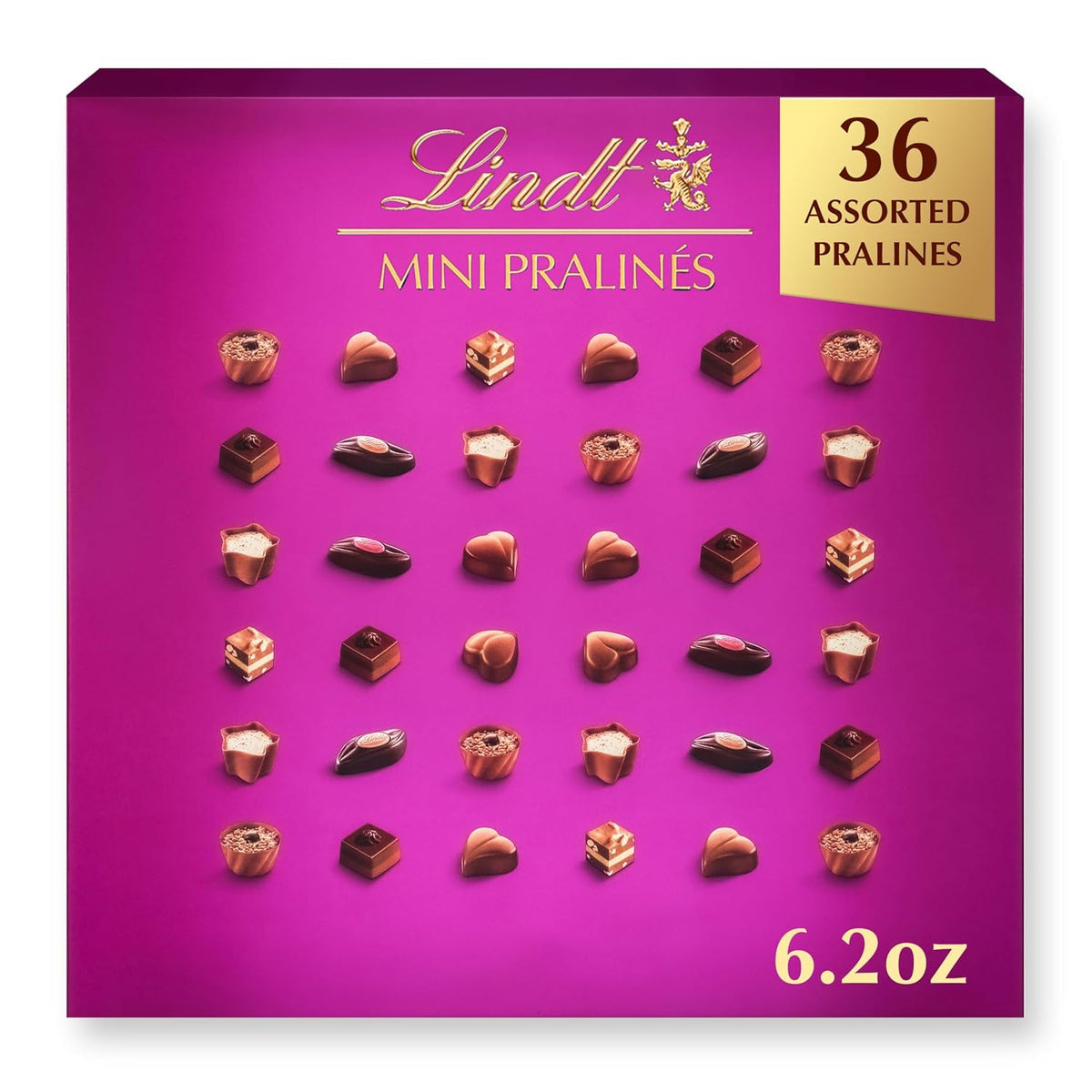 Lindt Mini Pralines Assorted Chocolate Candy Gift Box, 6.2 oz.