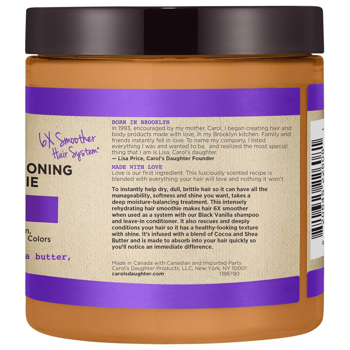Carol's Daughter Black Vanilla Hair Mask Smoothie For Dry and Dull Hair, 8 oz - OTC Shoppe Express