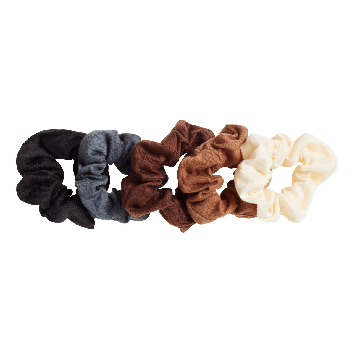 Goody Cotton Hair Scrunchies, Ouchless, Gentle & All Day-Comfort, Assorted Fabric Hair Ties, 12 Ct