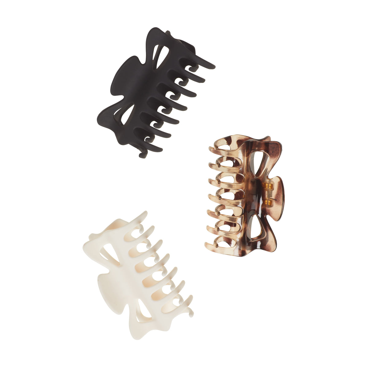 Goody Classic Large Claw Clips 3 Ct Neutral Colors