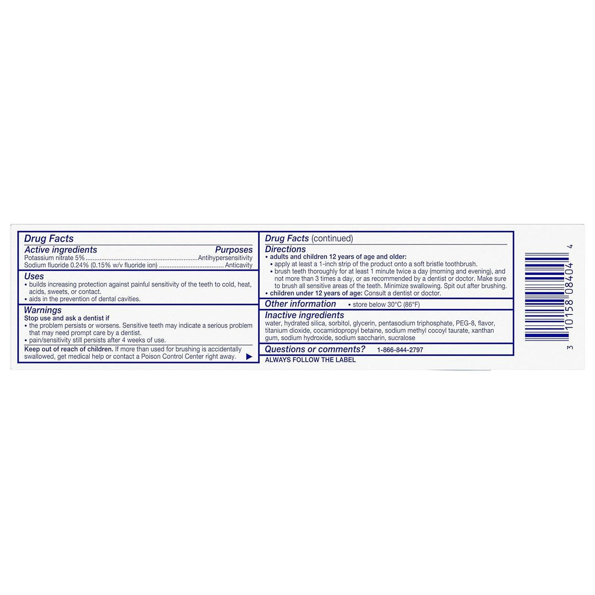 Sensodyne Extra Whitening for Sensitive Teeth Toothpaste, 4 oz - OTC Shoppe Express