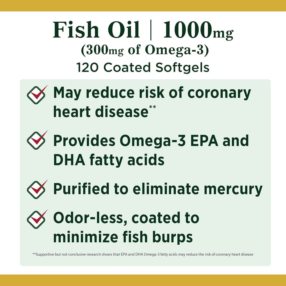 Nature's Bounty Fish Oil, 1000 mg, Softgels, 100 ea - OTC Shoppe Express