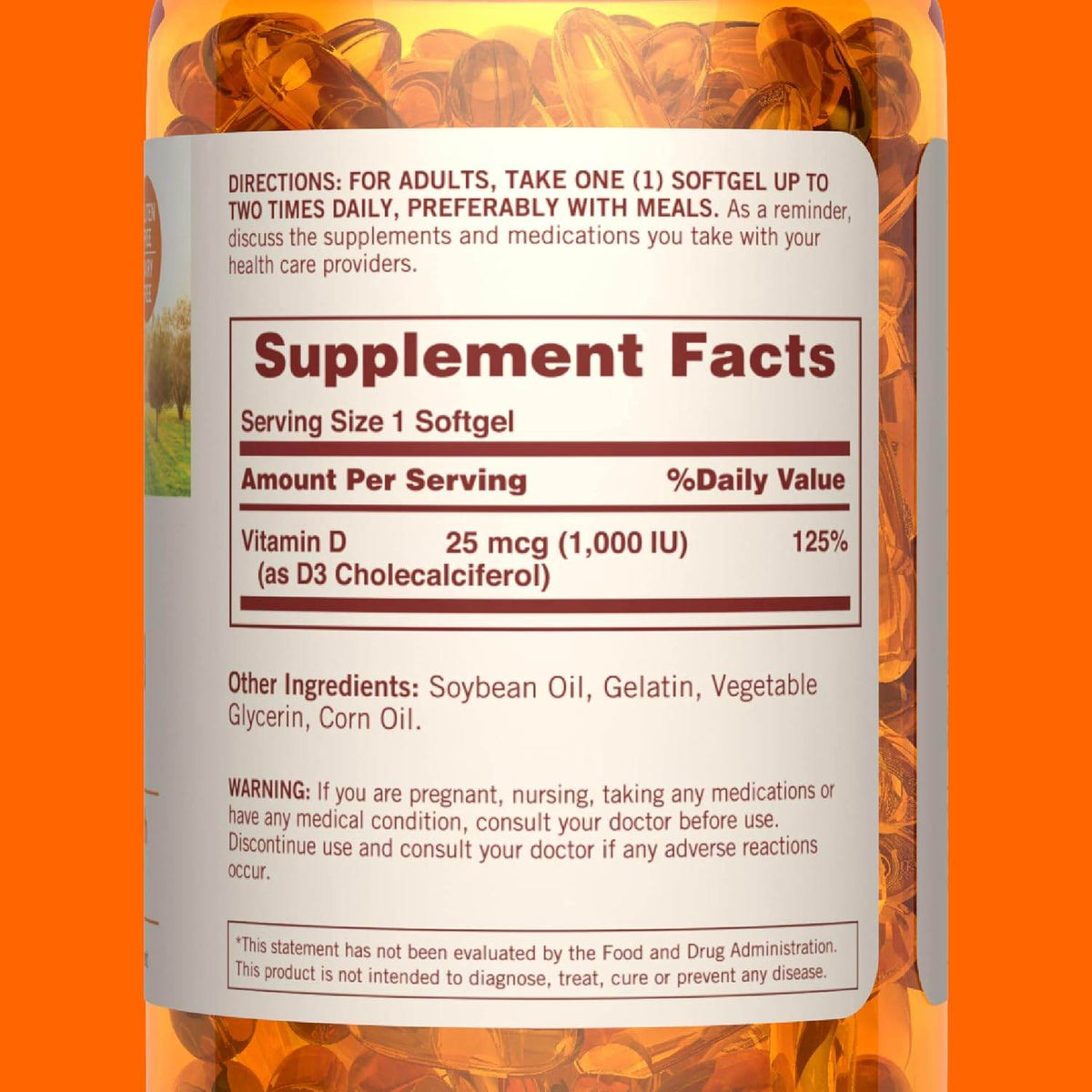 Sundown Naturals Vitamin D3, 1000 IU, Softgels, 400 ea - OTC Shoppe Express
