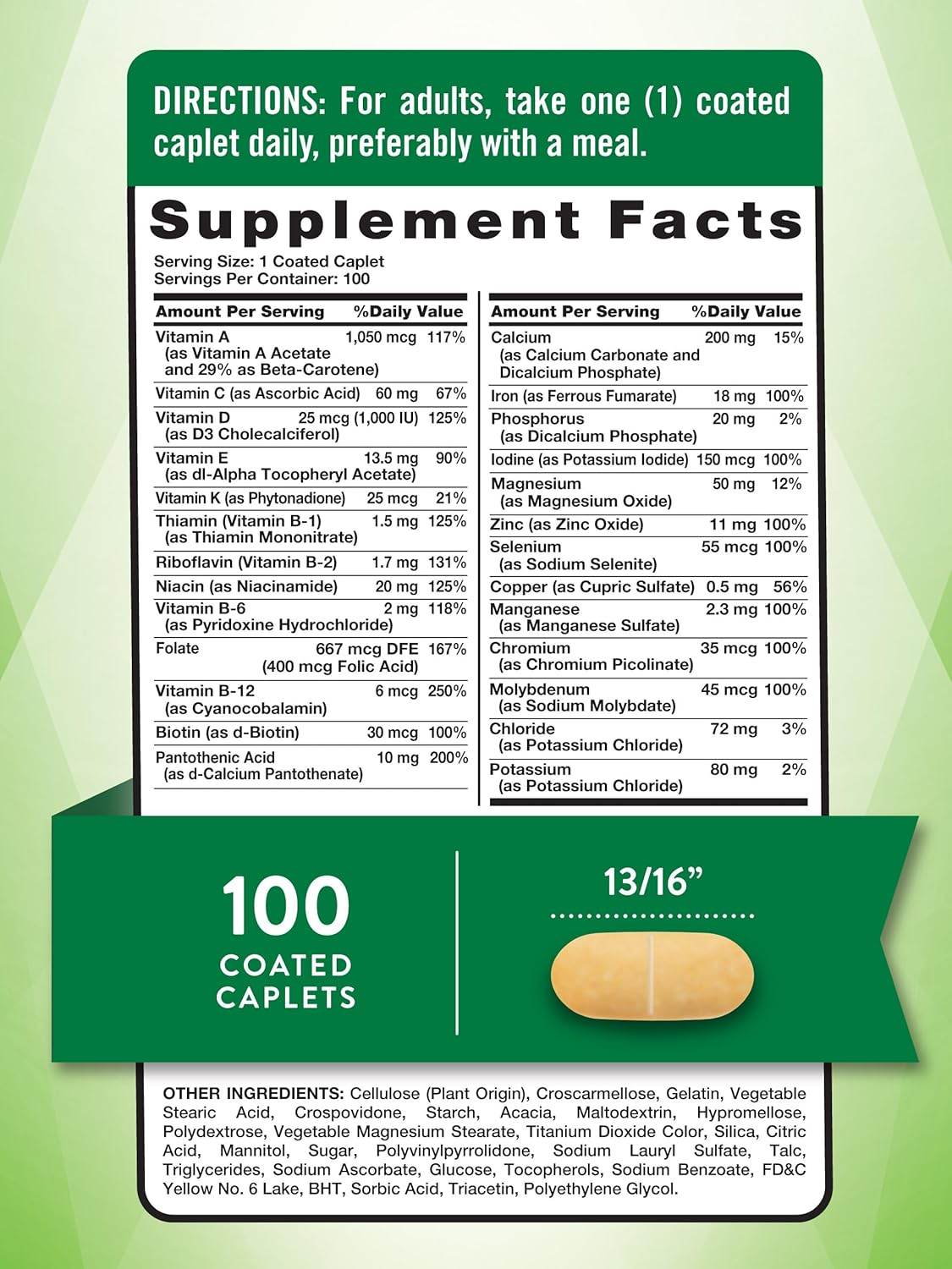 Nature's Truth ABC Complete Vitamins + Minerals, Coated Caplets, 100 ea - OTC Shoppe Express