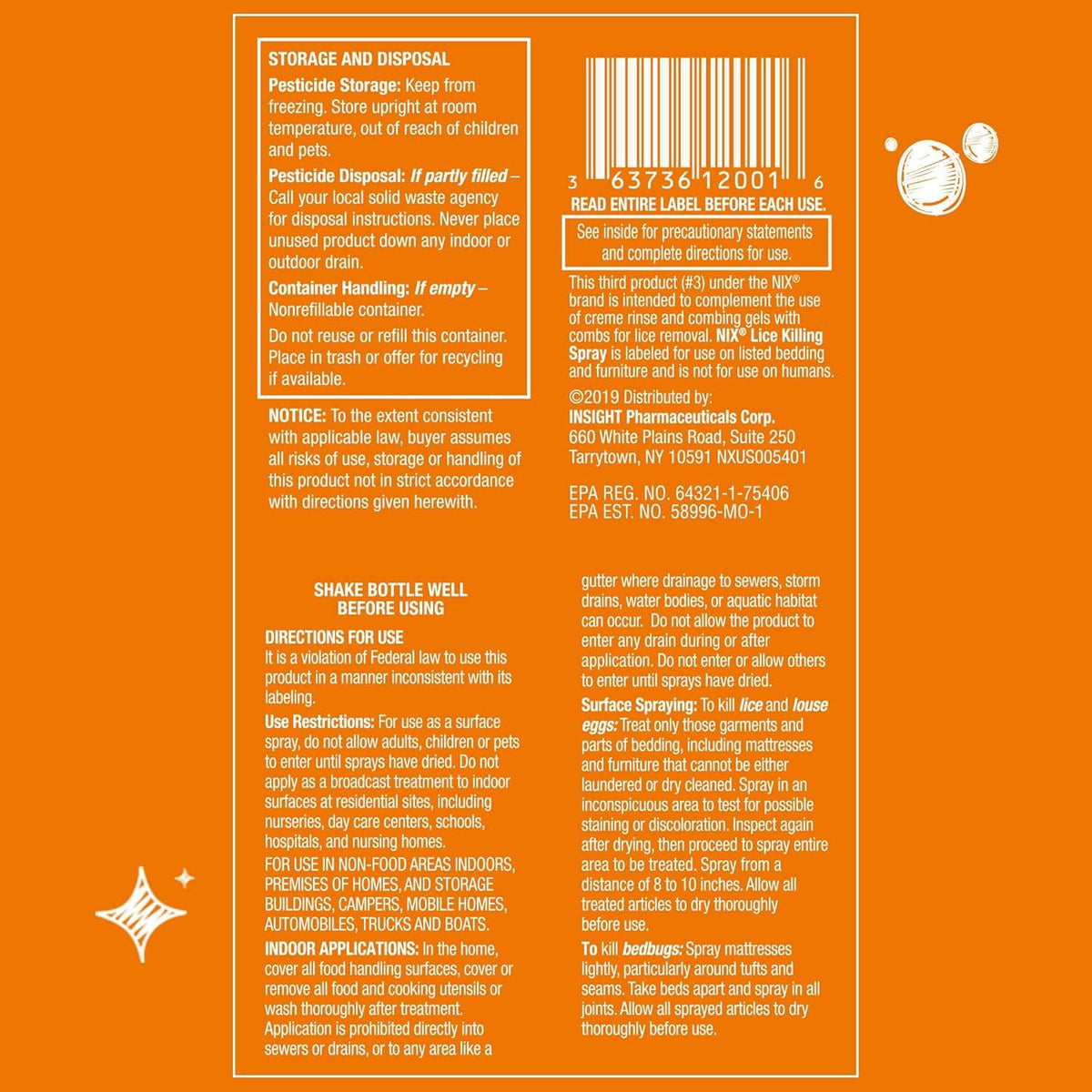 Nix Lice Control Spray, 5 oz - OTC Shoppe Express