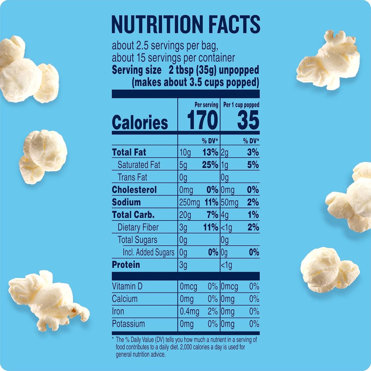 Angie's BOOMCHICKAPOP Sea Salt Microwave Popcorn, 3.29 oz. (6-ct)