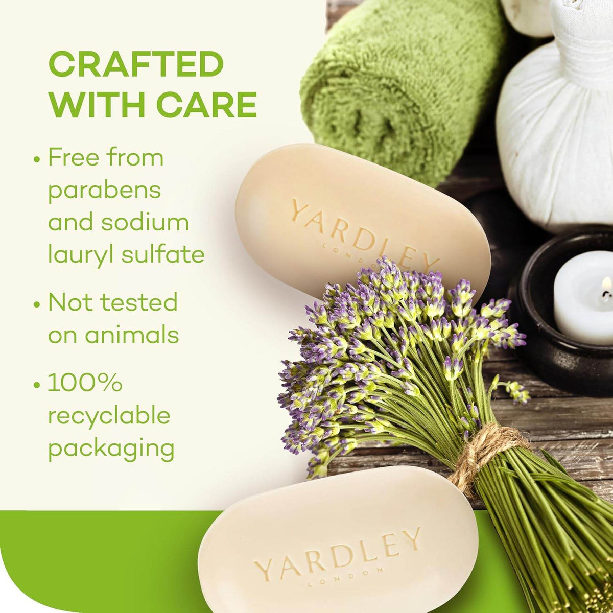 Yardley London Naturally Moisturizing Bath Bar, Aloe & Avocado, 4.25 oz - OTC Shoppe Express