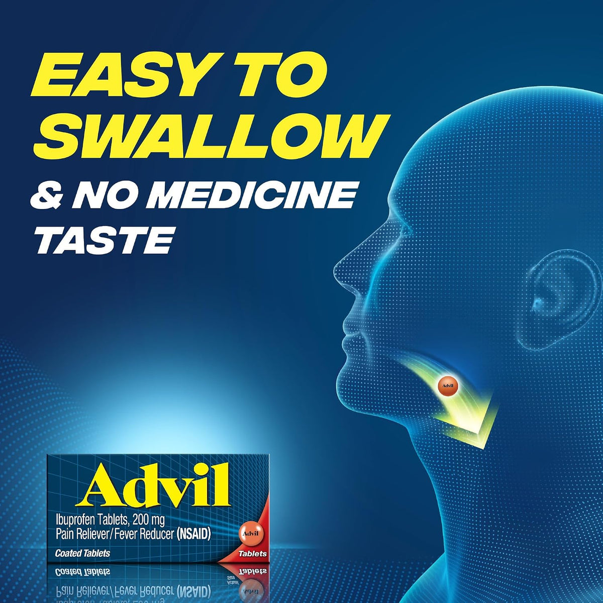 Advil Pain Reliever and Fever Reducer, Pain Relief Medicine with Ibuprofen 200mg for Headache, Backache, Menstrual Pain and Joint Pain Relief