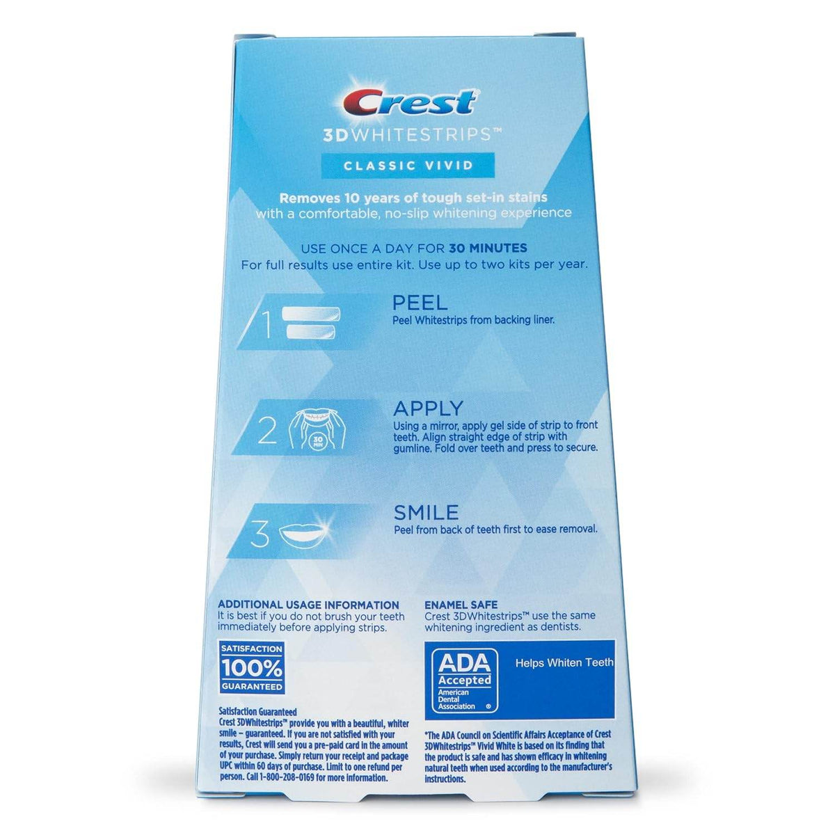 Crest 3D Whitestrips Classic Vivid Teeth Whitening Kit, 20 ea - OTC Shoppe Express