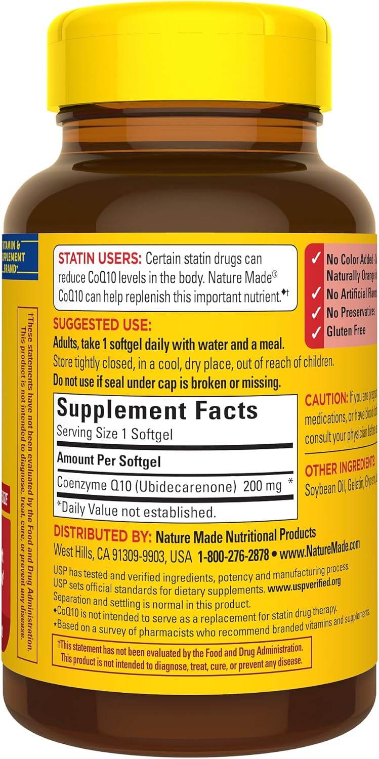 Nature Made CoQ10, 200 mg, Softgels, 80 ea - OTC Shoppe Express