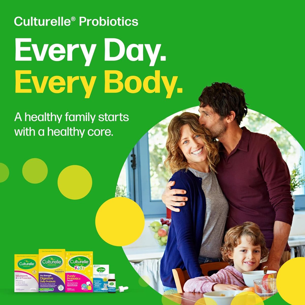 Culturelle Health & Wellness Daily Probiotic Supplement Men & Women, 30 Ct