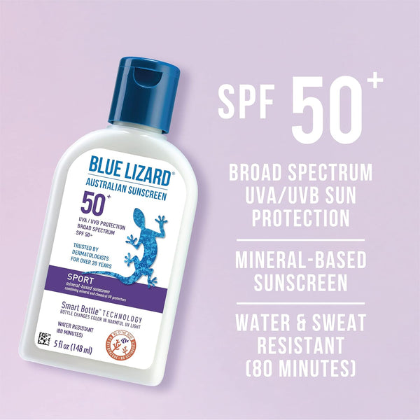 Blue Lizard Sport Mineral-Based Sunscreen, SPF 50+, 5 oz