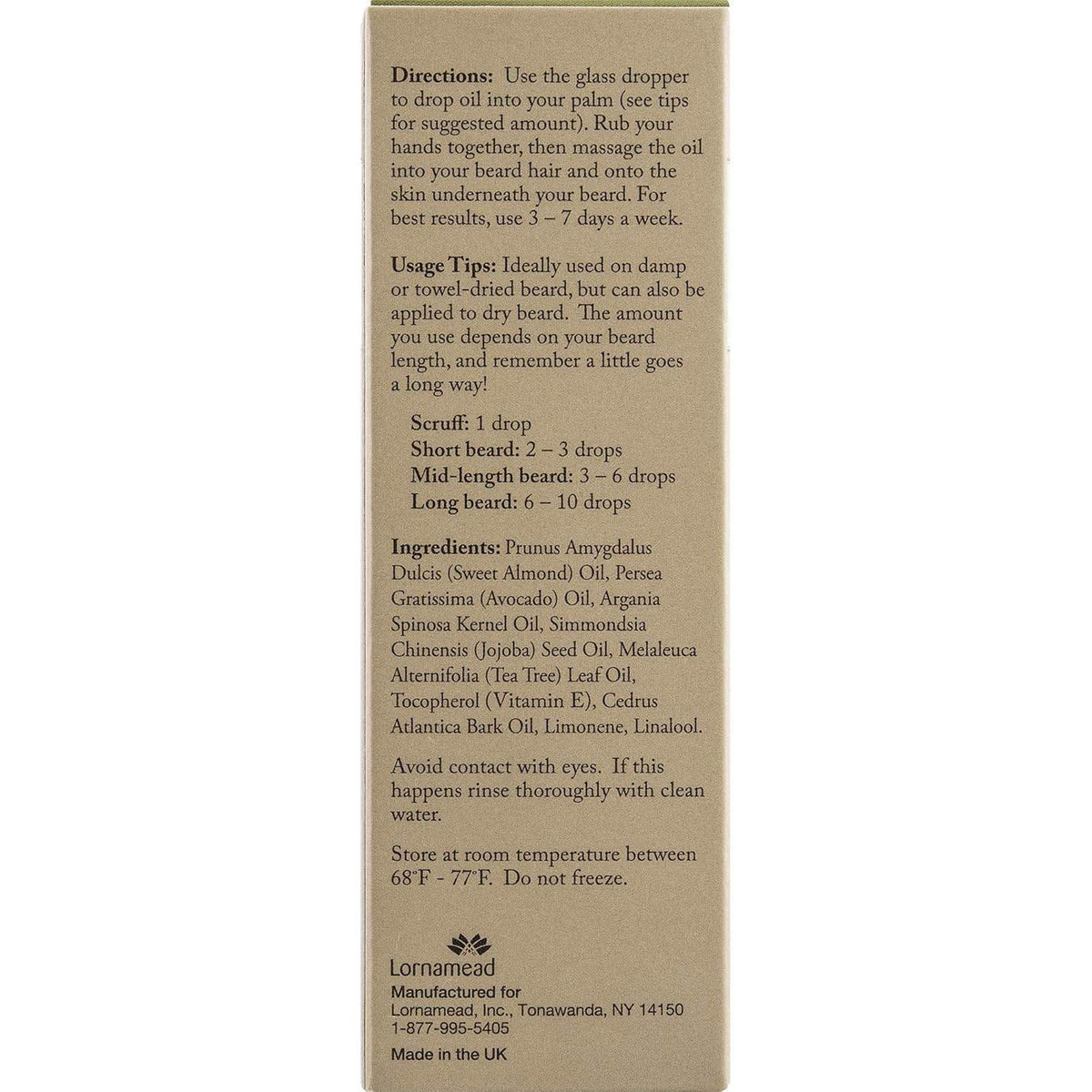 Brisk Beard Oil, Tea Tree, 1.7 oz - OTC Shoppe Express