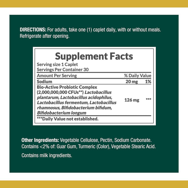 Nature's Bounty Probiotic CD, Controlled Delivery, Caplets, 30 ea - OTC Shoppe Express