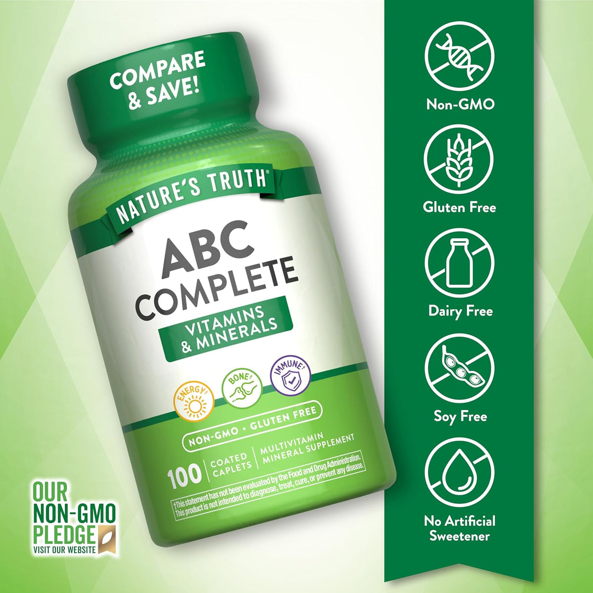 Nature's Truth ABC Complete Multivitamin Supplement for Men and Women