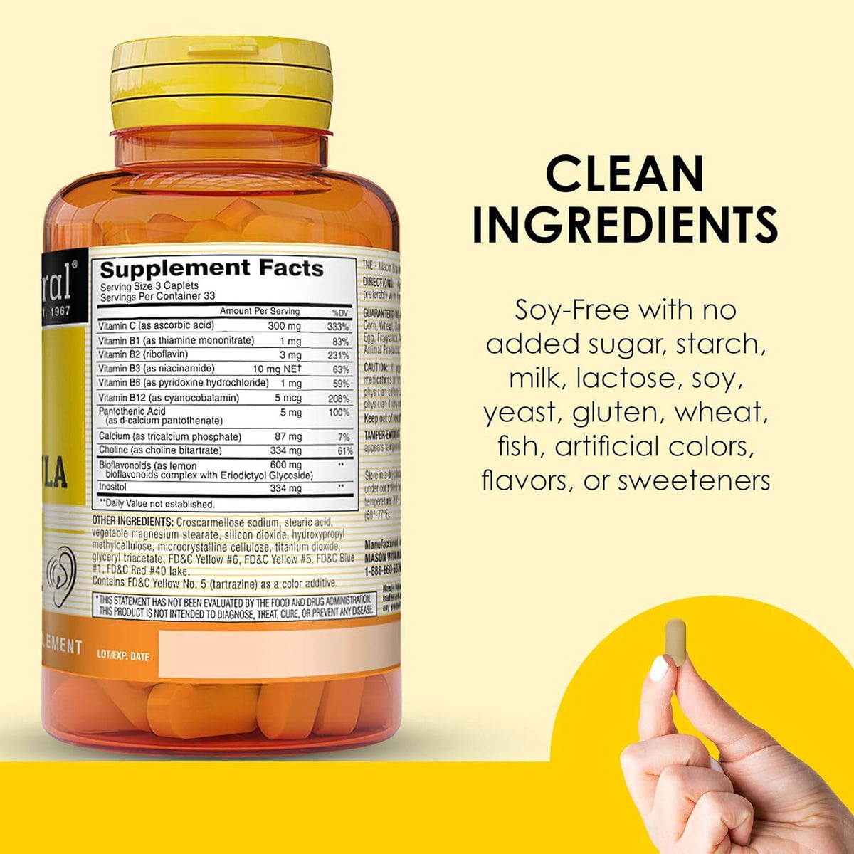 Mason Natural Advanced Ear Health Formula, Caplets, 100 ea - OTC Shoppe Express