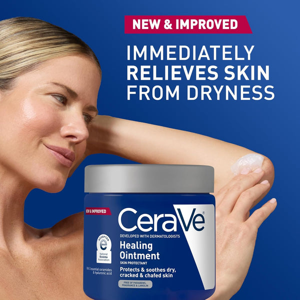 CeraVe Healing Ointment, Hyaluronic Acid Skin Protectant for Dry Skin, 12oz