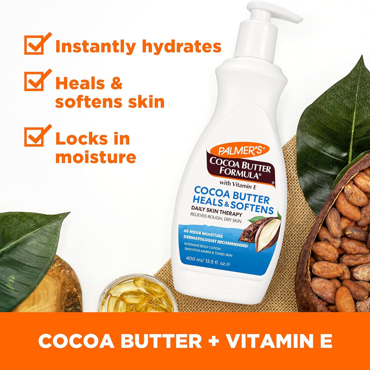 Palmer's Cocoa Butter Body Lotion Formula, Daily Skin Therapy (13.5 Fl Oz)