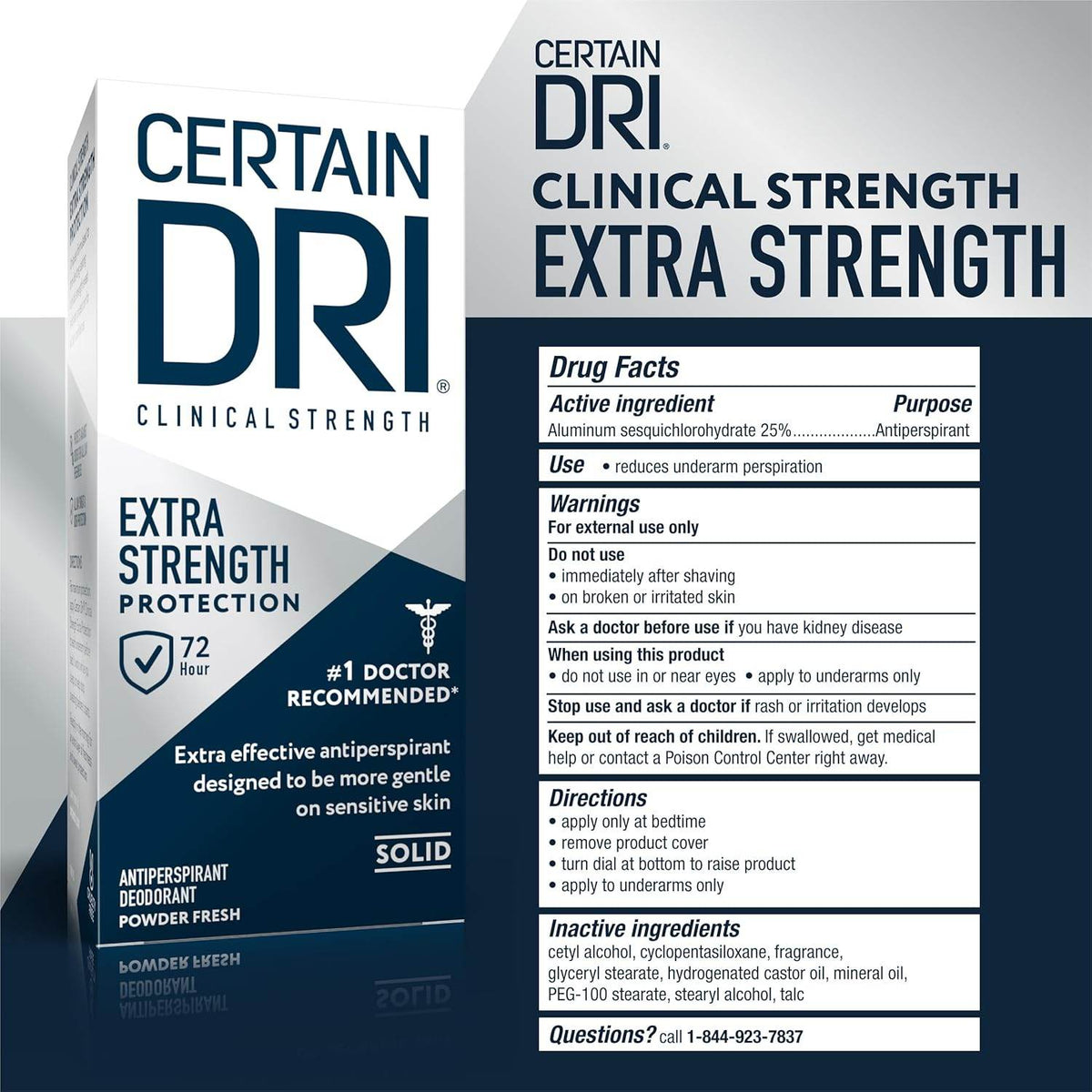 Certain Dri Extra Strength Clinical Antiperspirant Deodorant, 1.7 oz - OTC Shoppe Express