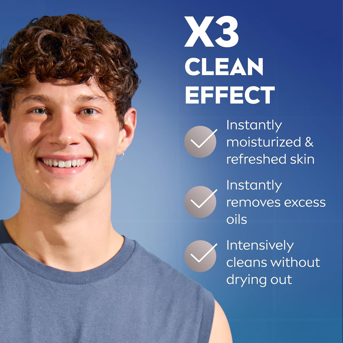 NIVEA MEN Maximum Hydration Face Wash, Provitamin B5 and Aloe Vera, 5 FL OZ