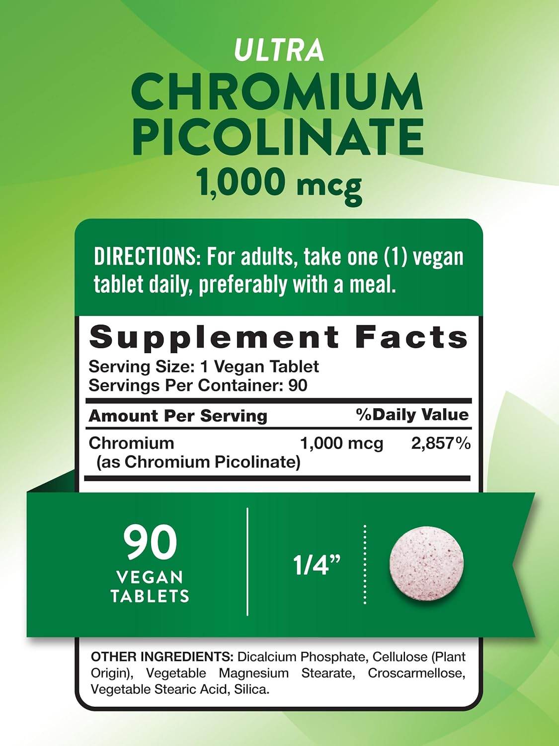 Nature's Truth Ultra Chromium Picolinate, 1000 mcg, Tablets, 90 ea - OTC Shoppe Express