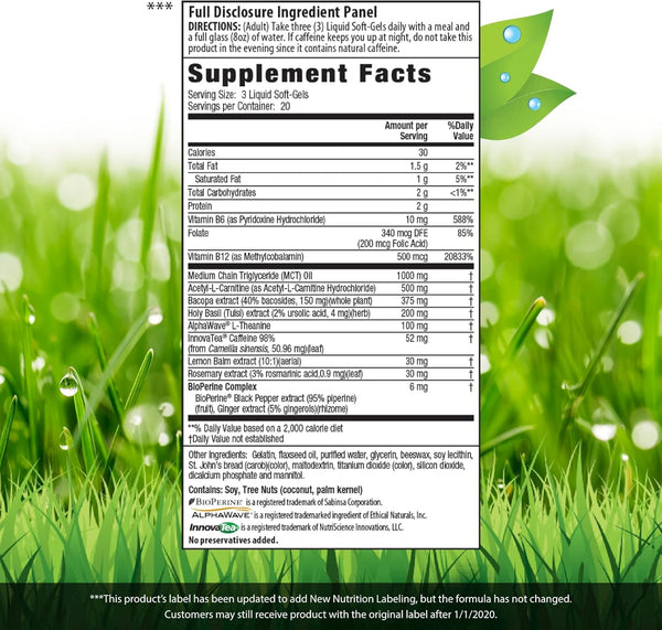 Irwin Naturals Brain Awake, Softgels, 60 ea