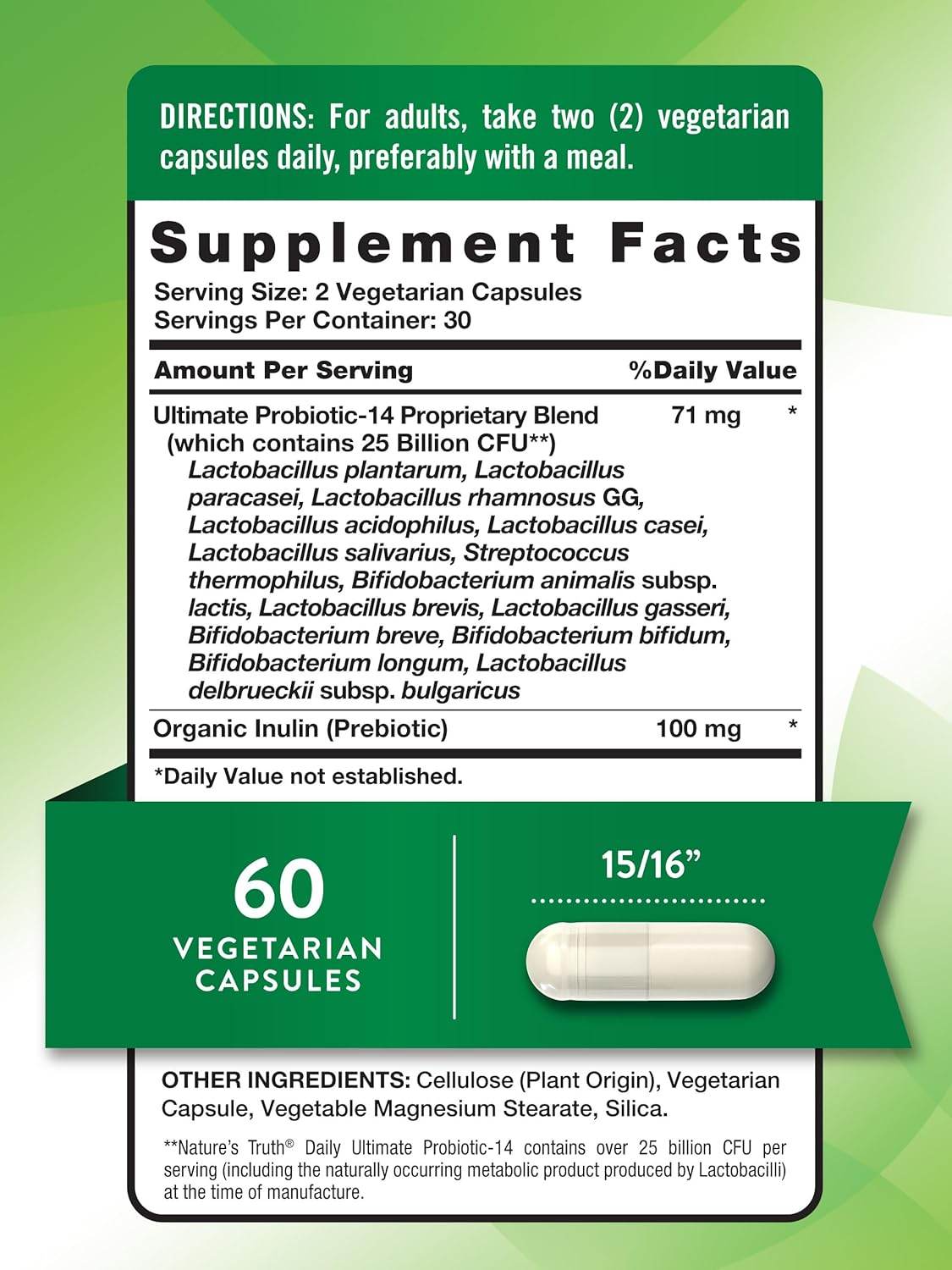 Nature's Truth Ultimate Probiotic-10, Quick Release Capsules, 60 ea - OTC Shoppe Express