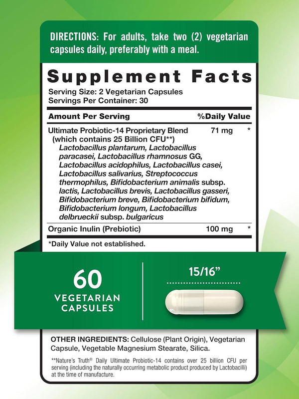 Nature's Truth Ultimate Probiotic-10, Quick Release Capsules, 60 ea - OTC Shoppe Express